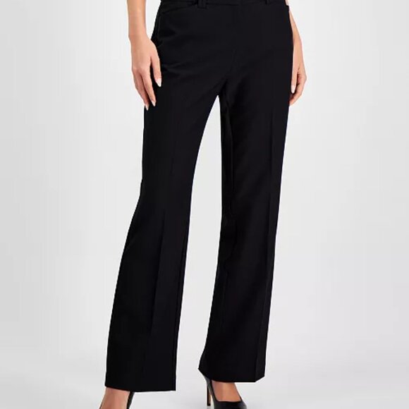 I.N.C. International Concepts Size 10 Black Mid-Rise Bootcut Pants - Picture 2 of 14